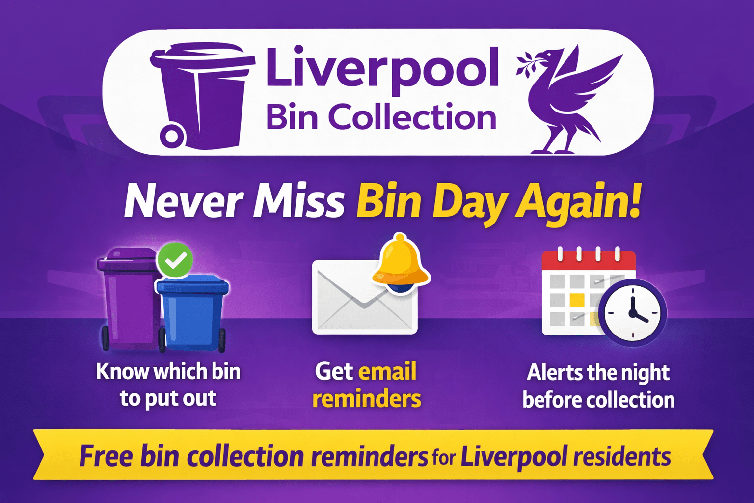 Liverpool bin collection dates and bin day reminders